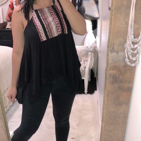 Rue21 Tops - Rue 21 size small black asymmetrical boho top